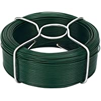 Amagabeli 50M X 1-15 mm X 6 Piezas Bobina de Alambre de jardín Cable de Planta Recubierto de PVC WR8